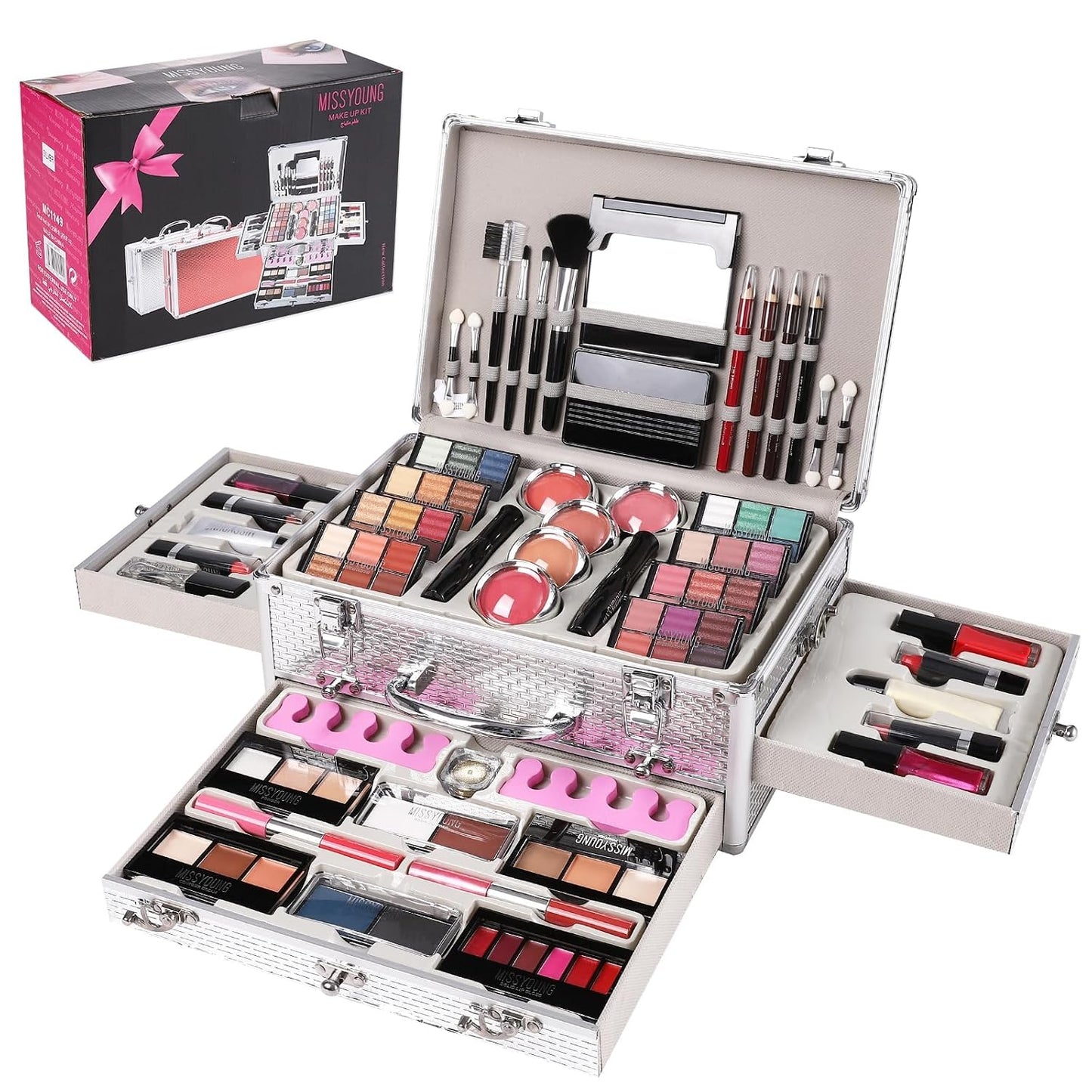 BeautySamar Ultimate Makeup Collection, 106 Piece All in One Makeup Kit